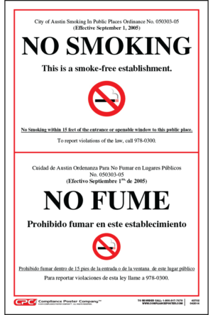 Austin No Smoking Poster