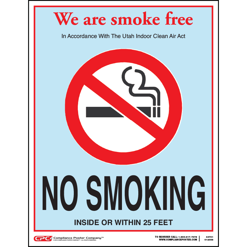 Utah No Smoking Poster