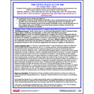 District of Columbia Living Wage Act of 2006