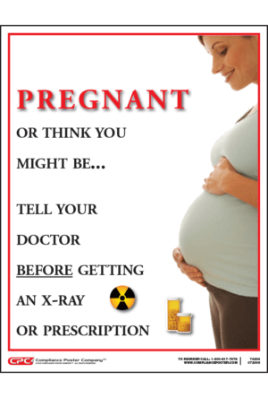 Radiation Pregnancy Warning Poster