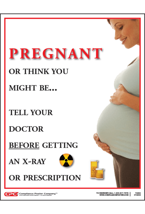 Radiation Pregnancy Warning Poster