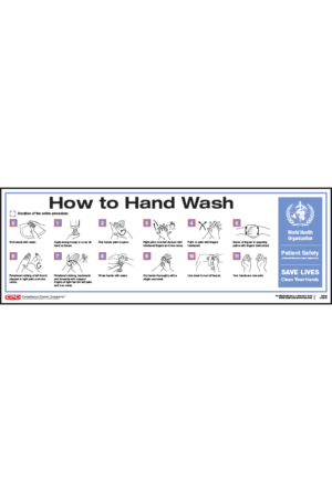 How To Wash Hands Steps 1-11 poster