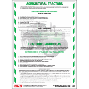 Agricultural Tractor Safety Poster