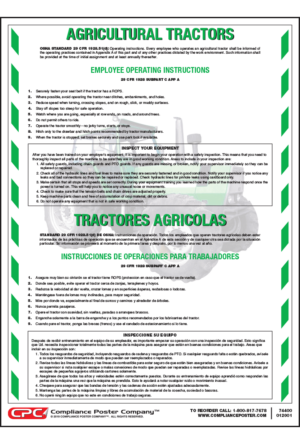 Agricultural Tractor Safety Poster
