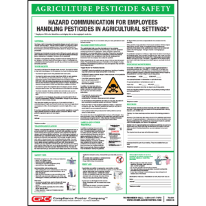 Agriculture Pesticide Safety Poster