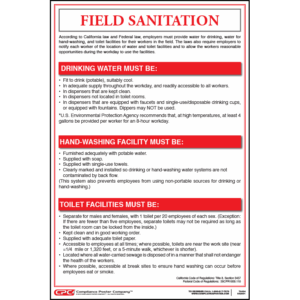 Field Sanitation Agricultural Poster
