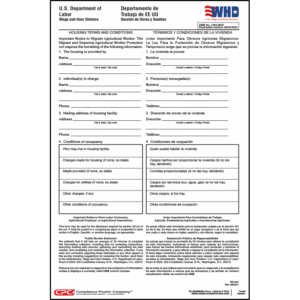 Agricultural Housing Terms Poster