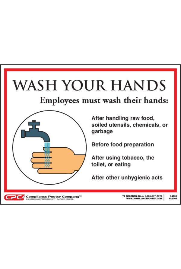 Wash Your Hands for Restaurants Poster