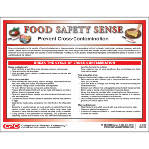 Food Safety Sense Prevent Cross Contamination Poster