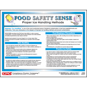 Food Safety Sense Proper Ice Handling Poster