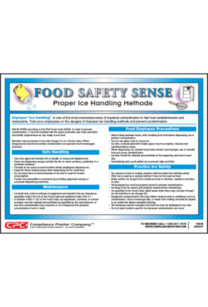 Food Safety Sense Proper Ice Handling Poster