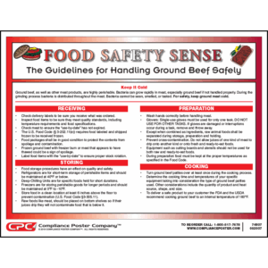 Food Safety Sense Handling Ground Beef Poster