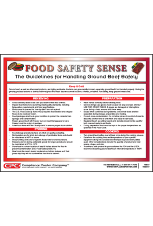 Food Safety Sense Handling Ground Beef Poster