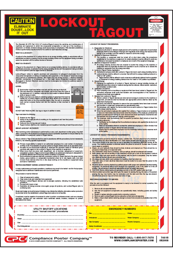osha lockout tagout