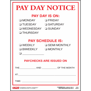 Pay Day Notice