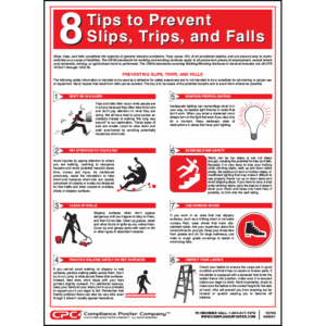 Slips Trips and Falls - Fall Prevention Poster