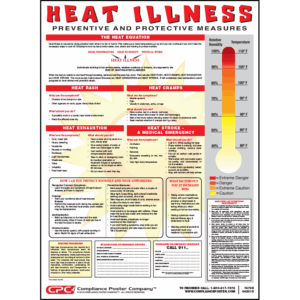 Outdoor Heat Stress Illness Prevention Poster