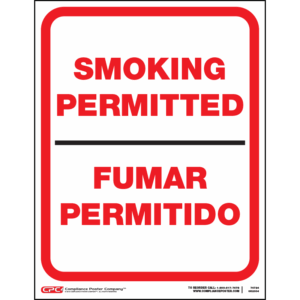 Federal Smoking Permitted Poster - Bilingual