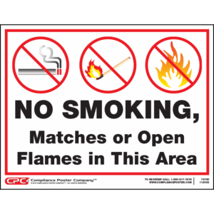 No Smoking Matches or Open Flames Poster