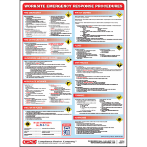 Federal Worksite Emergency Response Procedures Poster