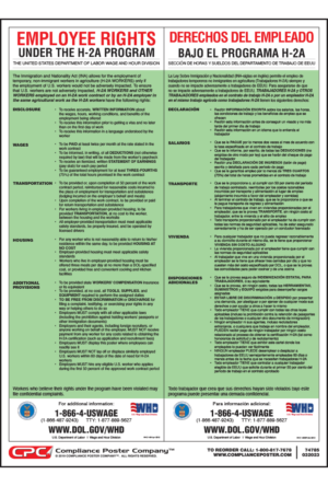 Employee Rights Under the H-2A Program Poster