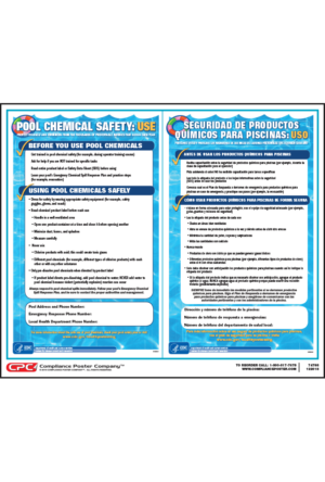 Pool Chemical Safety Bilingual Poster