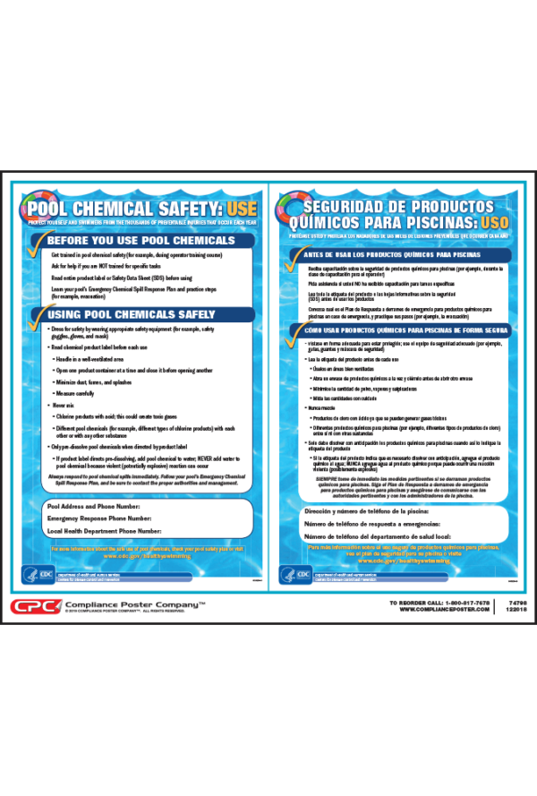 Pool Chemical Safety Bilingual Poster
