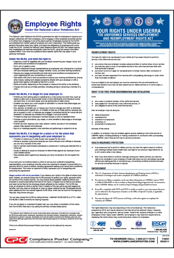 NLRA / USERRA Combo Poster - English