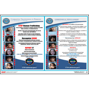 Federal Human Trafficking Hotline Sign - Bilingual