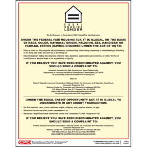 Equal Housing Lender Poster