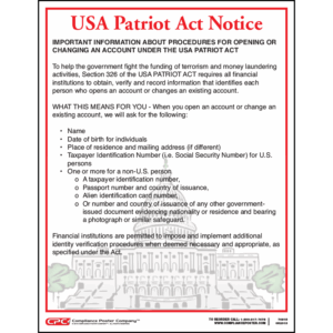 USA PATRIOT Act Notice