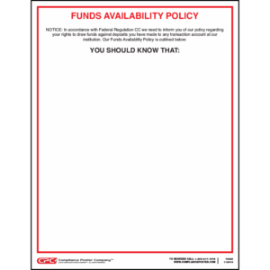 Funds Availability Policy Notice