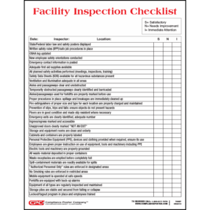 Facility Inspection Checklist