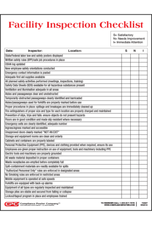 Facility Inspection Checklist