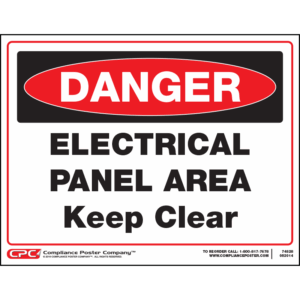Dangel Electrical Panel Area Sign