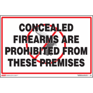 Federal No Concealed Firearms Poster