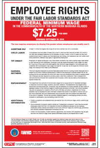 Northern Mariana Islands Minimum Wage Poster