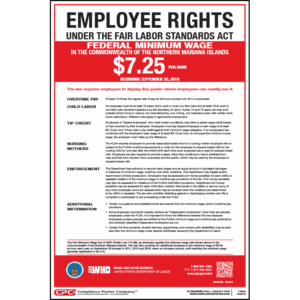 Northern Mariana Islands Minimum Wage Poster