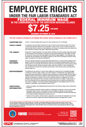 Northern Mariana Islands Minimum Wage Poster