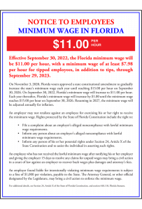 2019 Florida Minimum Wage Peel 'N Post - Mobile
