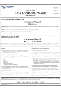 2019 Ohio Minimum Wage Poster - Peel 'N Post for English Mobile Poster Pak