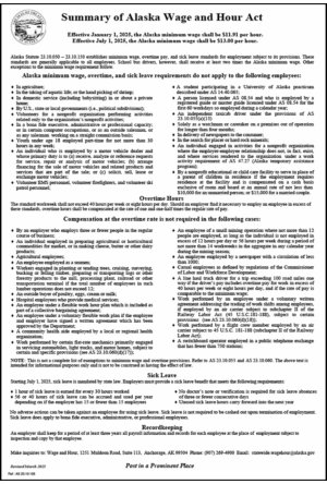 2020 Alaska Minimum Wage Peel 'N Post