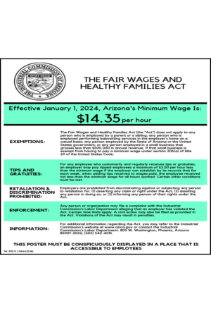 2019 Arizona Minimum Wage Peel 'N Post