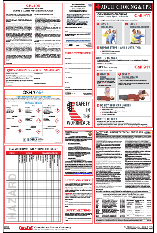 California OSHA Safety Poster