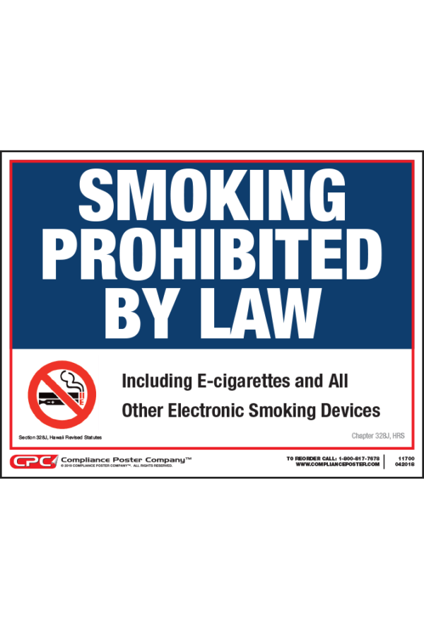 Hawaii No Smoking Poster