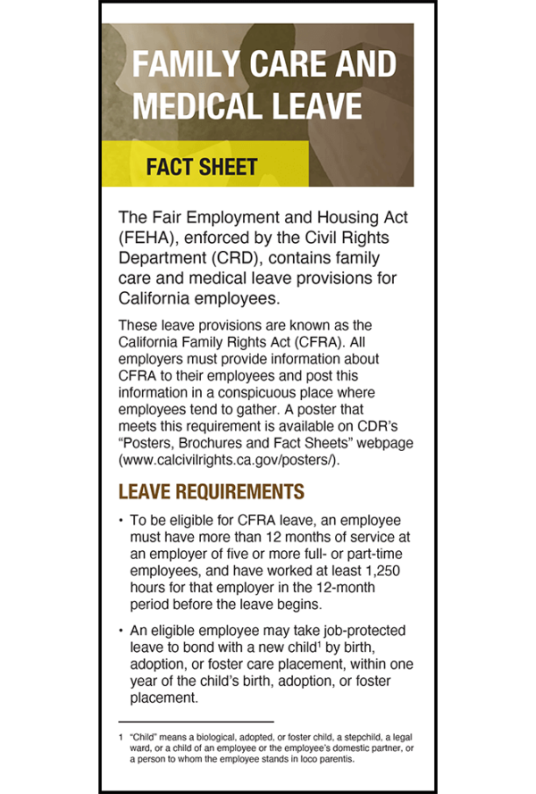 California Family Rights Act Pamphlet
