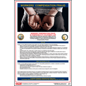 California Workers' Compensation Fraud Poster
