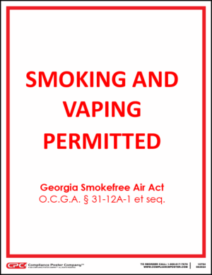 Georgia Smoking Permitted Poster