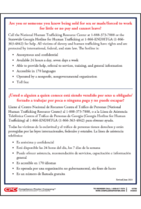 Georgia Human Trafficking Poster
