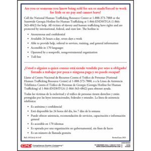 Georgia Human Trafficking Poster